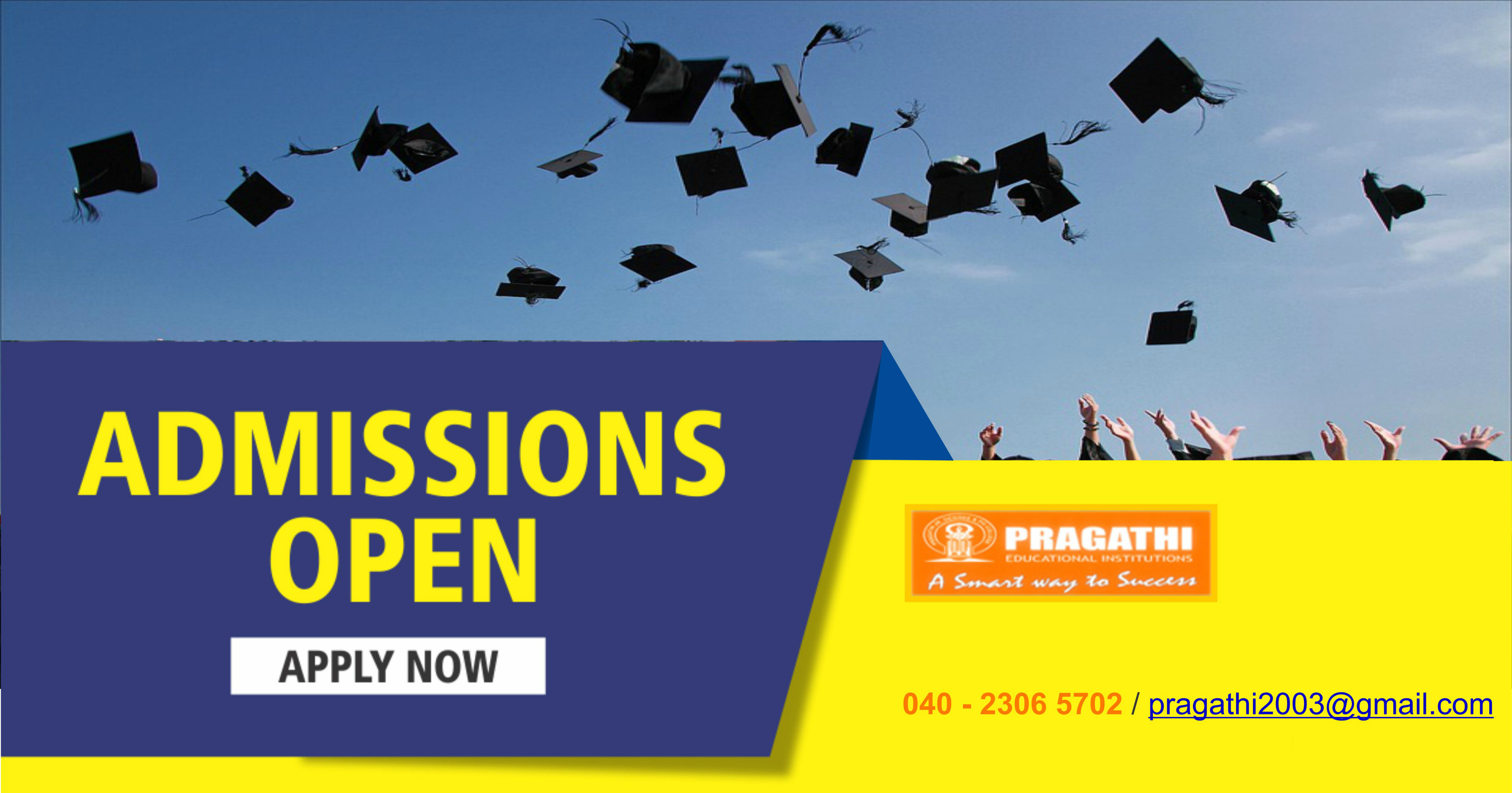 Admissions are Open for 2018-19 in Pragathi Junior and Degree Colleges for Womens Admissions are Open for 2018-19 in Pragathi Junior and Degree Colleges for Womens | Best Colleges in Hyderabad India
